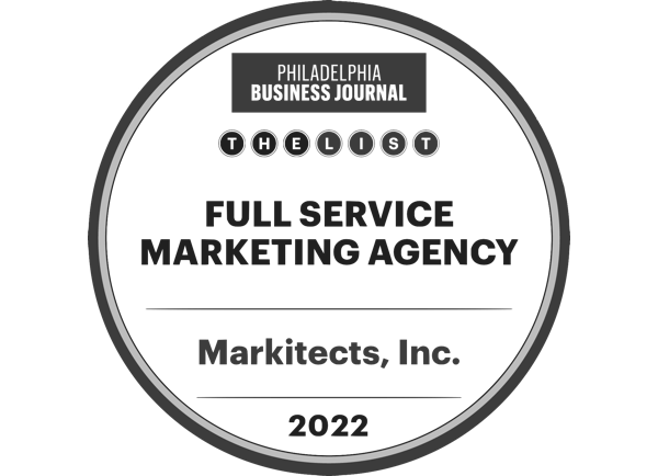 Philadelphia Business Journal, Full Service Marketing Agency Badge, 2022, Black and White