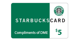 Starbucks, Starbucks Card, DME, $5